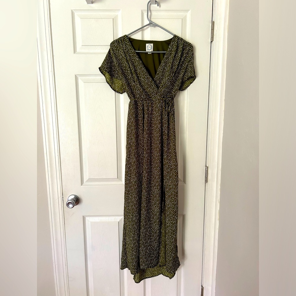 Blue Rain Green Midi Dress